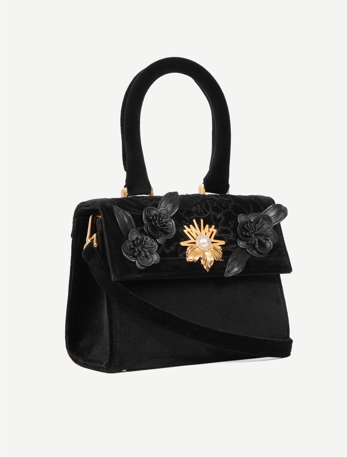 Borsa in velluto con ricami, collezione Zuhair Murad