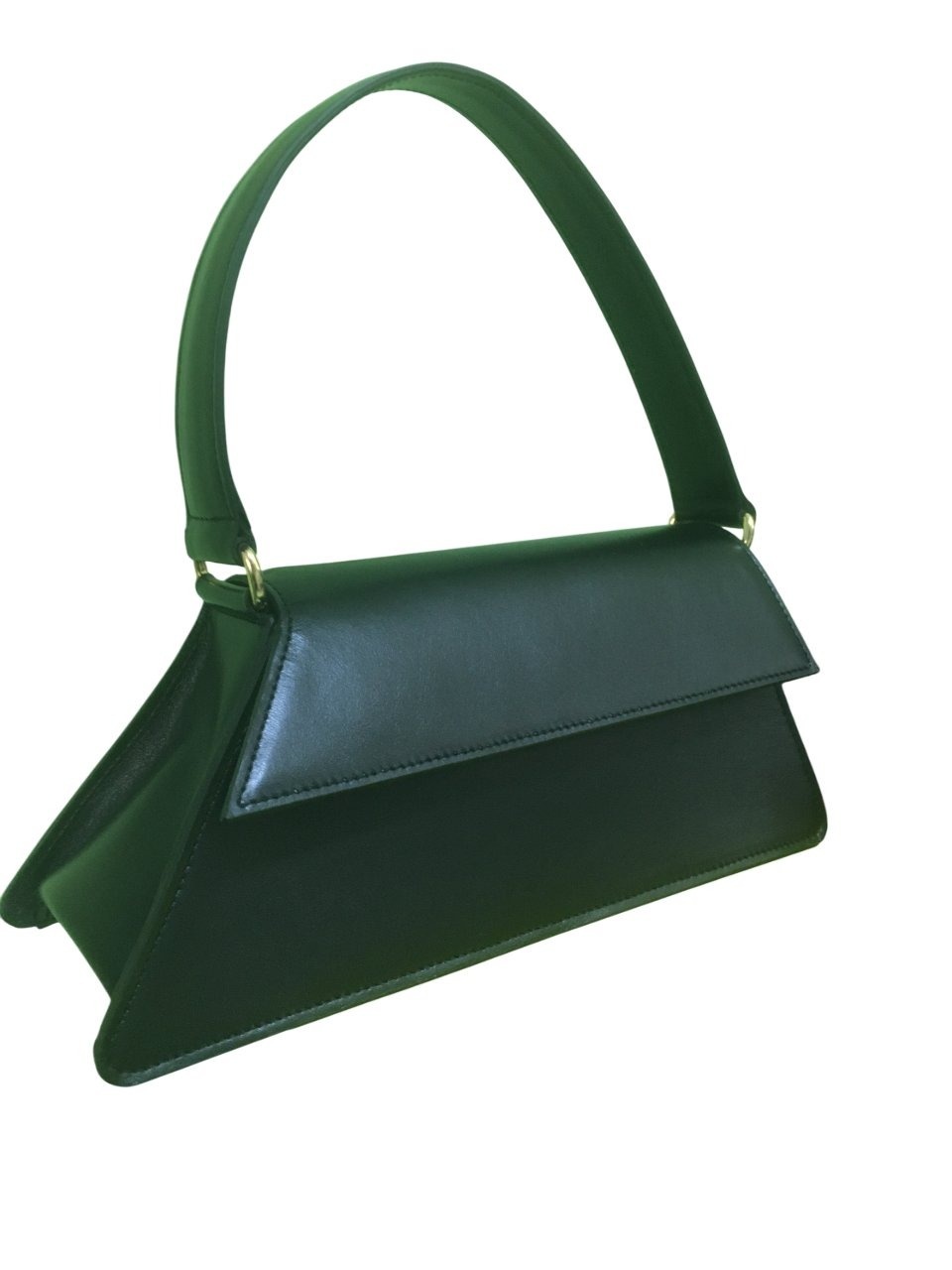 Borsa a spalla in pelle dalla forma squadrata